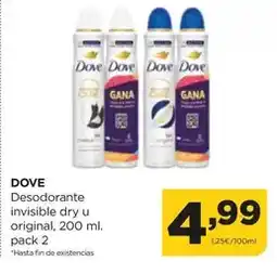 Alimerka Dove - desodorante invisible dry u original oferta