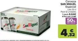Carrefour San miguel - cerveza especial oferta