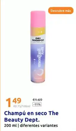 Action The beauty dept - champú en seco oferta