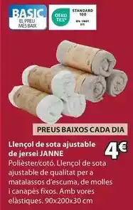 JYSK Basic - llençol de sota ajustable de jersei janne oferta