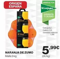 Hipercor Origen - naranja de zumo oferta