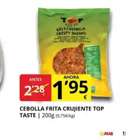 Supermercados MAS Cebolla frita crujiente top taste oferta