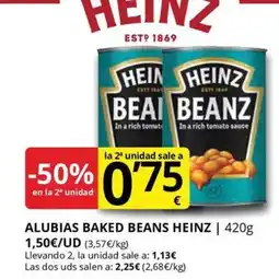 Supermercados MAS HEINZ Alubias baked beans oferta