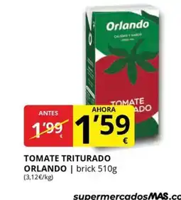 Supermercados MAS ORLANDO Tomate triturado oferta