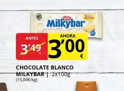 Supermercados MAS MILKYBAR Chocolate blanco oferta