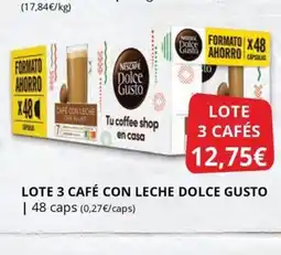 Supermercados MAS DOLCE GUSTO Lote 3 café con leche oferta