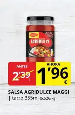 Supermercados MAS MAGGI Salsa agridulce oferta