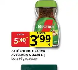 Supermercados MAS NESCAFE Café soluble sabor avellana oferta