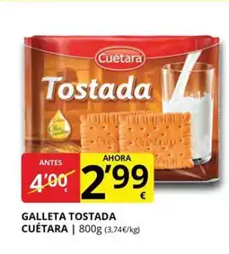Supermercados MAS CUÉTARA Galleta tostada oferta