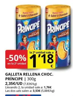 Supermercados MAS PRINCIPE Galleta rellena choc oferta