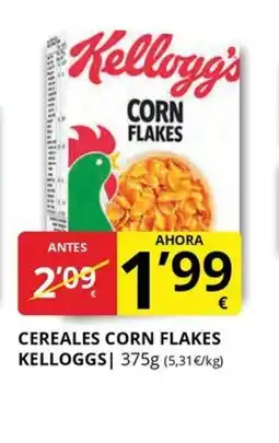 Supermercados MAS KELLOGGS Cereales corn flakes oferta