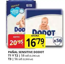 Supermercados MAS DODOT Pañal sensitive oferta