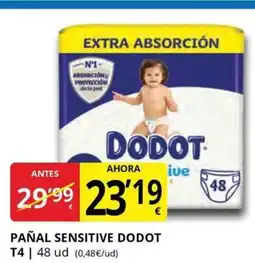 Supermercados MAS DODOT Pañal sensitive oferta