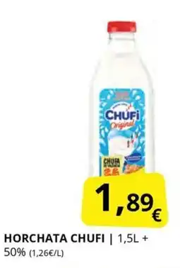 Supermercados MAS CHUFI Horchata oferta