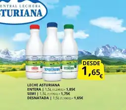 Supermercados MAS Leche asturiana entera oferta