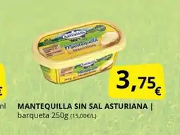 Supermercados MAS ASTURIANA Mantequilla sin sal oferta