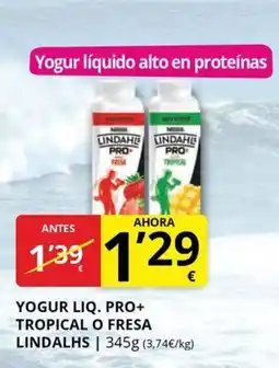 Supermercados MAS LINDAHL Yogur liq pro+ tropical o fresa oferta