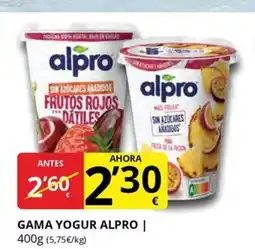 Supermercados MAS ALPRO Gama yogur oferta