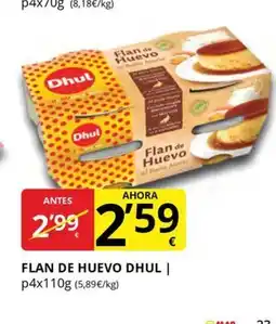 Supermercados MAS DHUL Flan de huevo oferta