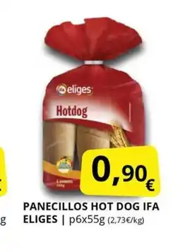 Supermercados MAS IFA ELIGES Panecillos hot dog oferta