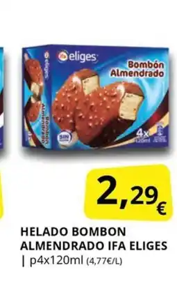 Supermercados MAS IFA ELIGES Helado bombon almendrado oferta