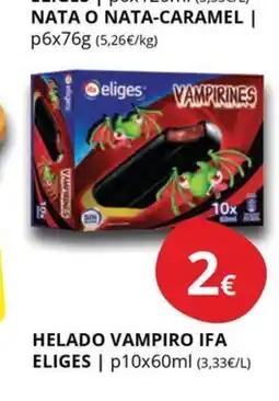 Supermercados MAS IFA ELIGES Helado vampiro oferta