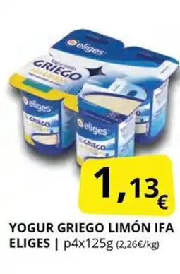 Supermercados MAS IFA ELIGES Yogur griego limón oferta