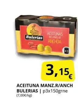 Supermercados MAS BULERIAS Aceituna manz r/anch oferta