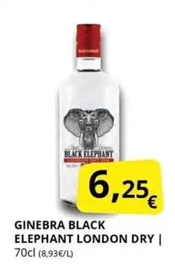 Supermercados MAS BLACK ELEPHANT Ginebra london dry oferta
