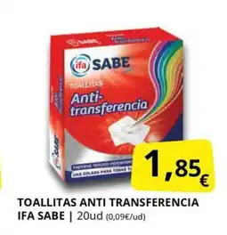 Supermercados MAS IFA SABE Toallitas anti transferencia oferta