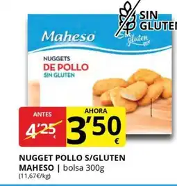 Supermercados MAS MAHESO Nugget pollo s/gluten oferta
