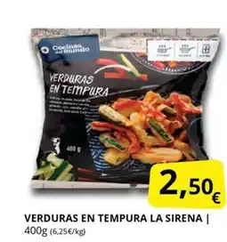 Supermercados MAS LA SIRENA Verduras en tempura oferta