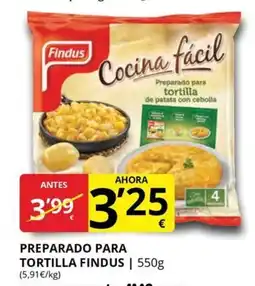 Supermercados MAS FINDUS Preparado para tortilla oferta