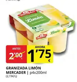 Supermercados MAS MERCADER Granizada limón oferta