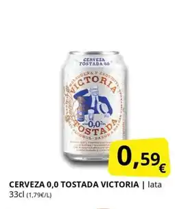 Supermercados MAS VICTORIA Cerveza 0,0 tostada oferta