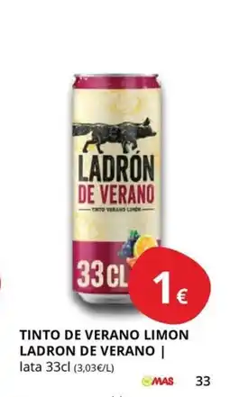 Supermercados MAS LADRON DE VERANO Tinto de verano limon oferta