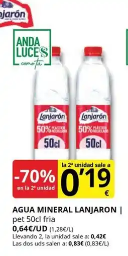Supermercados MAS LANJARON Agua mineral oferta