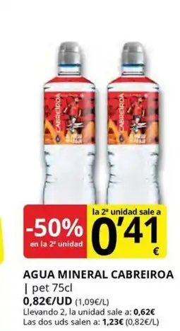 Supermercados MAS CABREIROA Agua mineral oferta