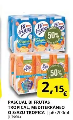 Supermercados MAS Pascual bi frutas tropical, mediterráneo o s/azu tropica oferta