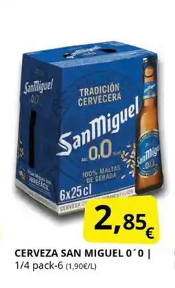 Supermercados MAS SAN MIGUEL Cerveza oferta