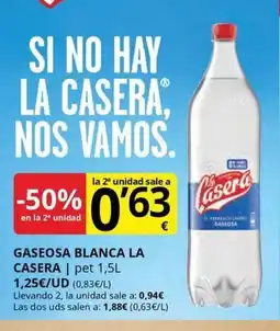 Supermercados MAS LA CASERA Gaseosa blanca oferta