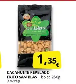 Supermercados MAS SAN BLAS Cacahuete repelado frito oferta
