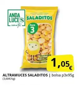 Supermercados MAS SALADITOS Altramuces oferta