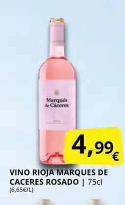 Supermercados MAS MARQUES DE CACERES ROSADO Vino rioja oferta