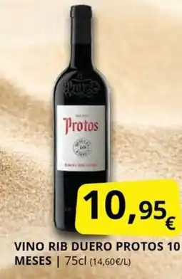 Supermercados MAS PROTOS 10 MESES Vino rib duero oferta