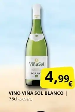 Supermercados MAS Vino viña sol blanco oferta