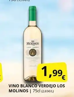 Supermercados MAS LOS MOLINOS Vino blanco verdejo oferta