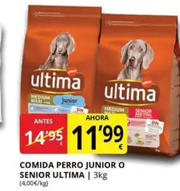 Supermercados MAS ULTIMA Comida perro junior o senior oferta