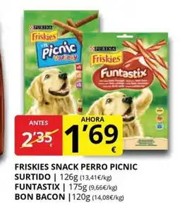 Supermercados MAS FRISKIES Snack perro picnic surtido oferta