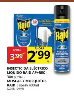 Supermercados MAS RAID Insecticida eléctrico líquido oferta